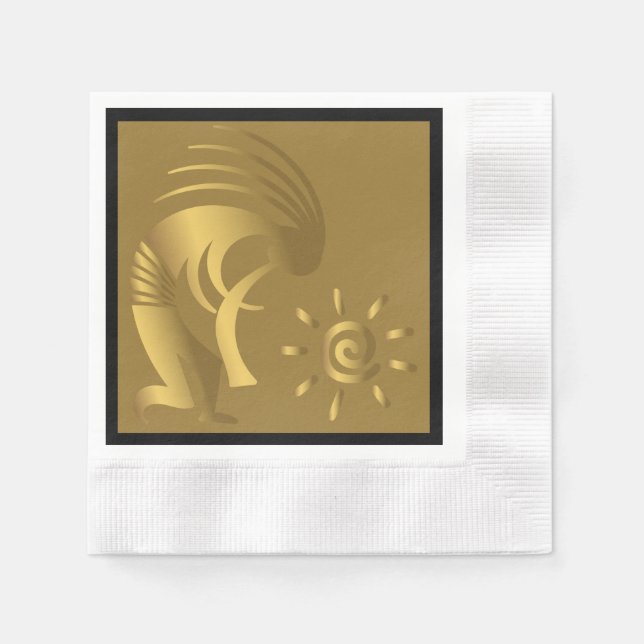 Music Arizona Gold Kokopelli  Napkin (Front)