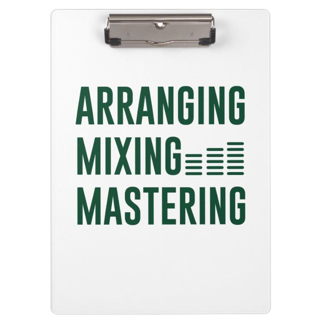Music Arranging Mixing Mastering Clipboard (Front)