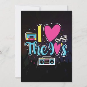 Music Art 90s Retro Cassette Party Save The Date