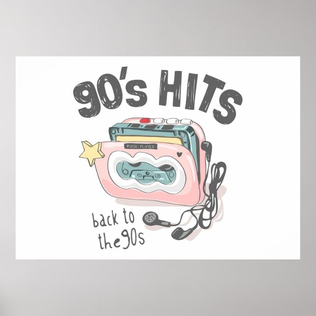 Music Art Back To The 90s Poster (Front)