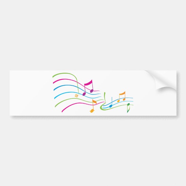 Music Art Bumper Sticker (Front)