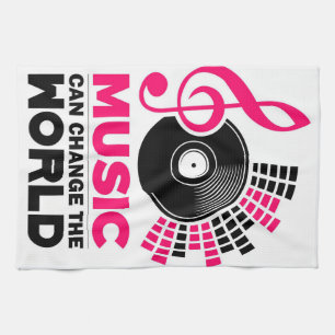 Music Art Music Can Change The World Kitchen Towel