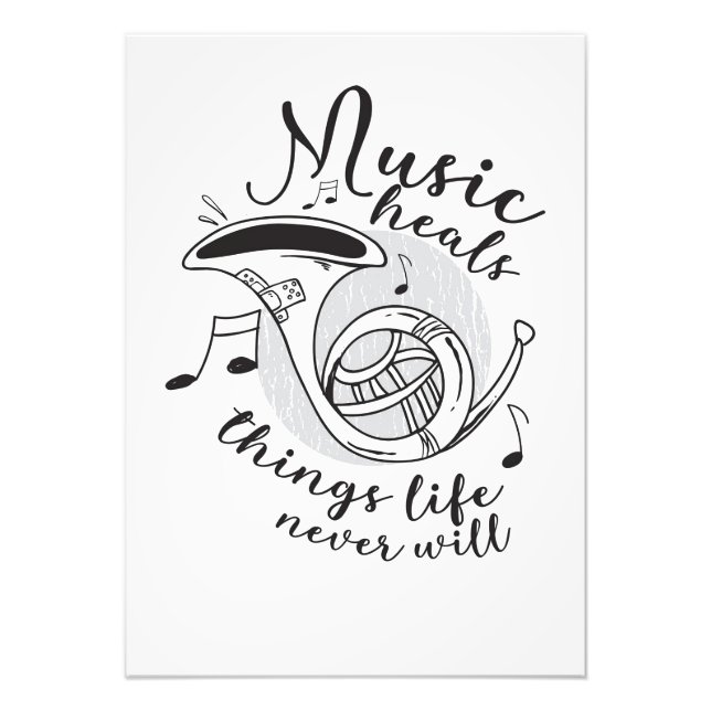 Music Art Music Heals Things Life Photo Print (Front)