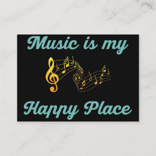 Music Art Music Is My Happy Place Business Card