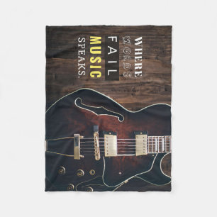 Music Art Music Speaks Fleece Blanket
