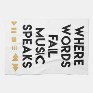 Music Art Music Speaks Kitchen Towel