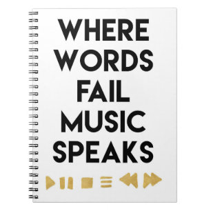 Music Art Music Speaks Notebook