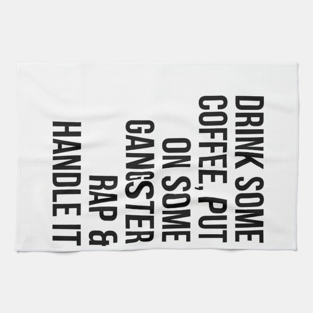 Music Art Rap And Handle It Kitchen Towel (Horizontal)