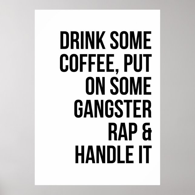 Music Art Rap And Handle It Poster (Front)