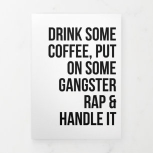 Music Art Rap And Handle It Tri-Fold Card