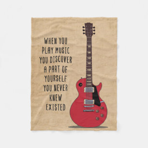 Music Art When You Play Music Fleece Blanket