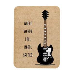 Music Art Where Words Fall Music Speaks Magnet