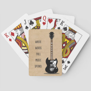 Music Art Where Words Fall Music Speaks Playing Cards