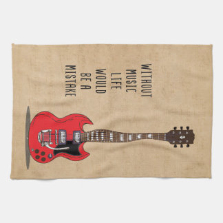 Music Art Without Music Life Would Be A Mistake Kitchen Towel