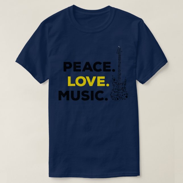 Music balck T-Shirt (Design Front)