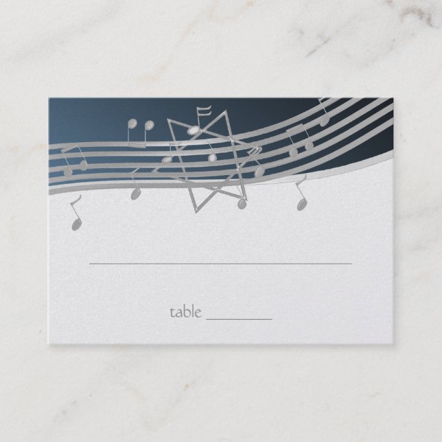 Music Bar Mitzvah Carte de siège (Devant)