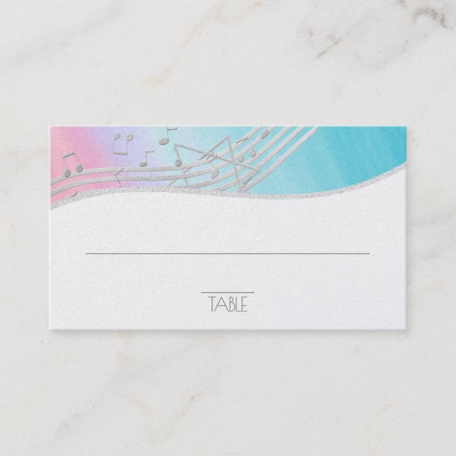Music Bar Mitzvah Carte de siège (Devant)