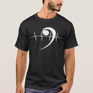 Music, Bass is The Heart Beat Fun T-Shirt
