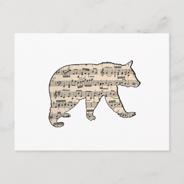 MUSIC BEAR POSTCARD (Front)