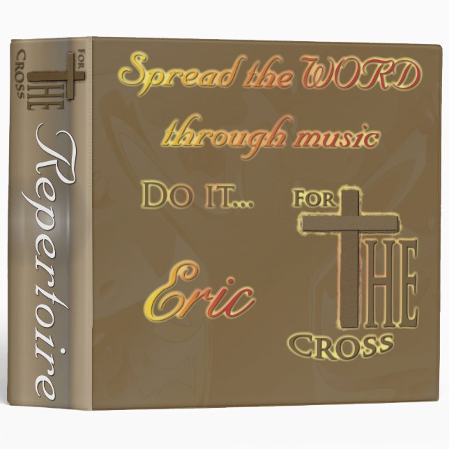 Music Binder for Eric (Front/Spine)