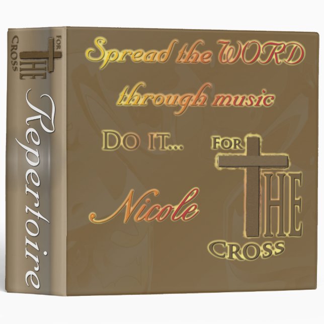 Music Binder for Nicole (Front/Spine)