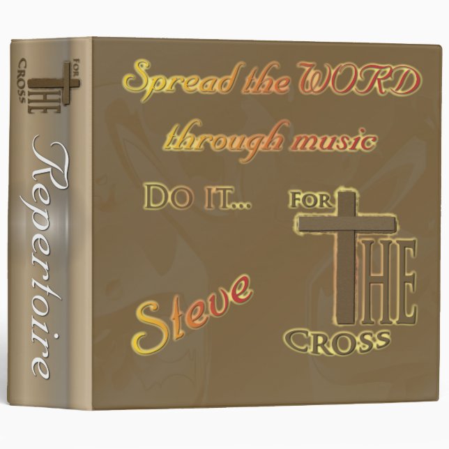 Music Binder for Steve (Front/Spine)