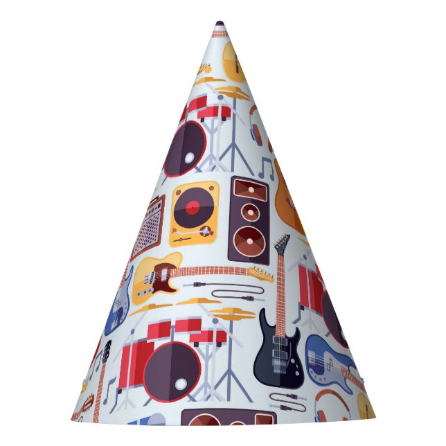 Music Birthday Party Musical Instruments Party Hat (Front)