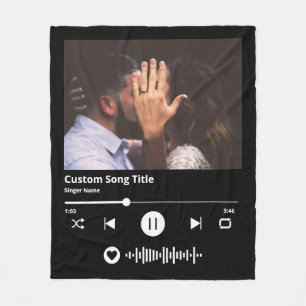Music Blanket Scannable Code Custom Wedding Gift