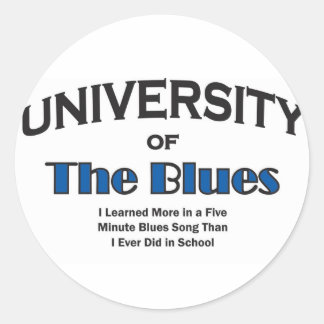 music-blues classic round sticker