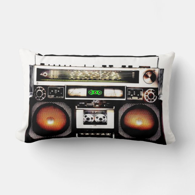 Music Boom Box Lumbar Pillow (Front)