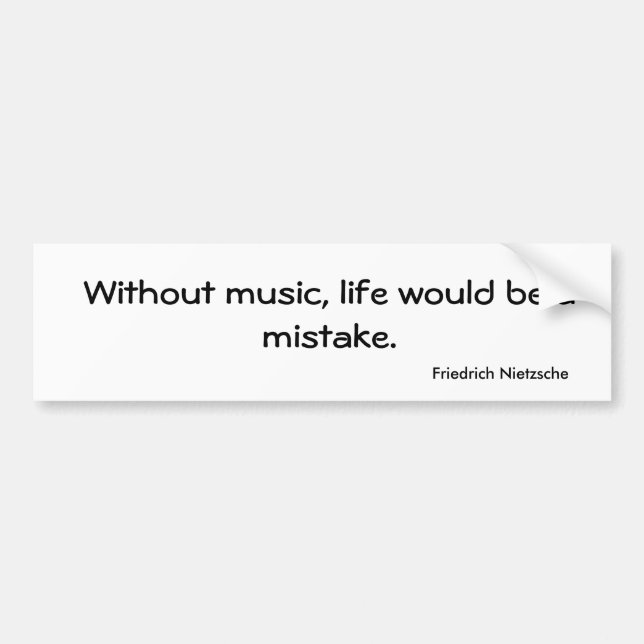 Music Bumper Sticker (Front)