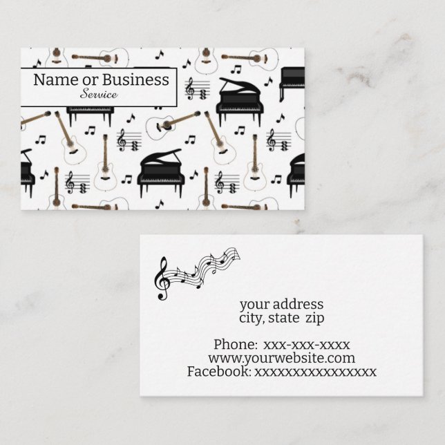 Music  business card (Front/Back)