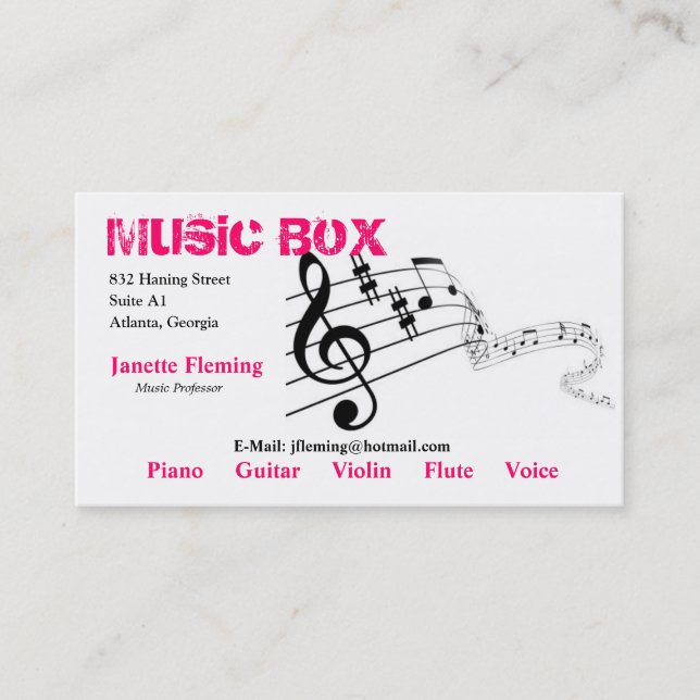 Music Business Card (Front)