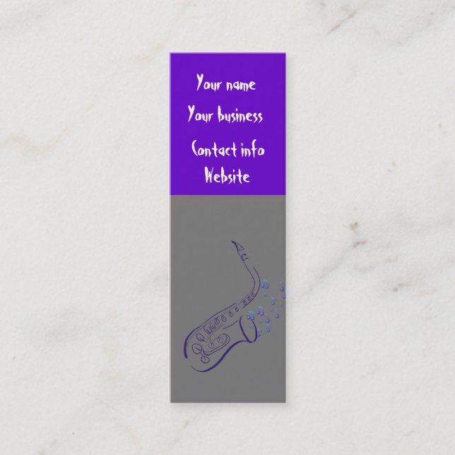 Music Business card bookmark (Front)