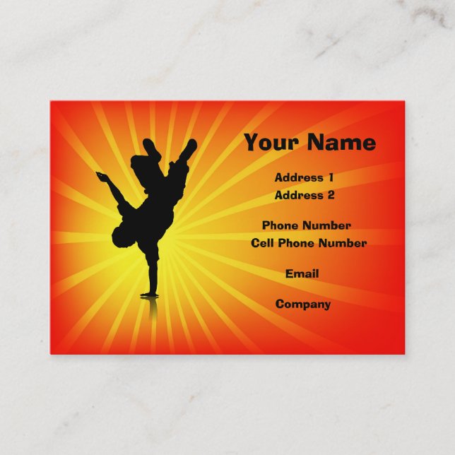 Music Business Card - Breakdance 3 (Front)