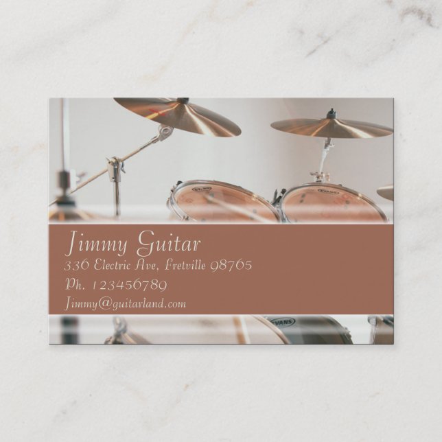 Music Business Card - Drum Kit (Front)