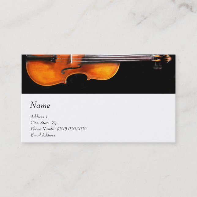 Music Business Card for The Violin Site (Front)