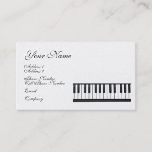 Music Business Card - Keyboard - Piano