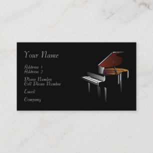 Music Business Card - Piano