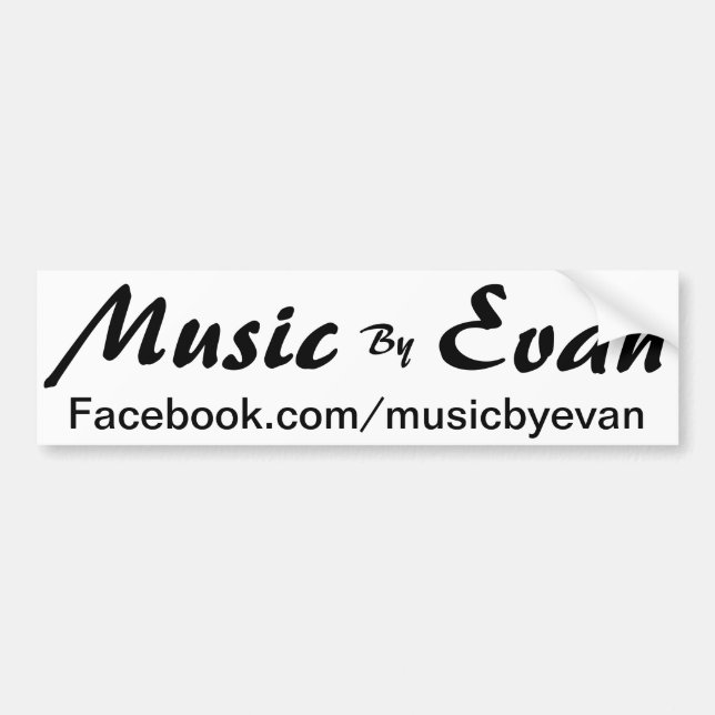 Music By Evan Bumper Sticker Facebook (Front)