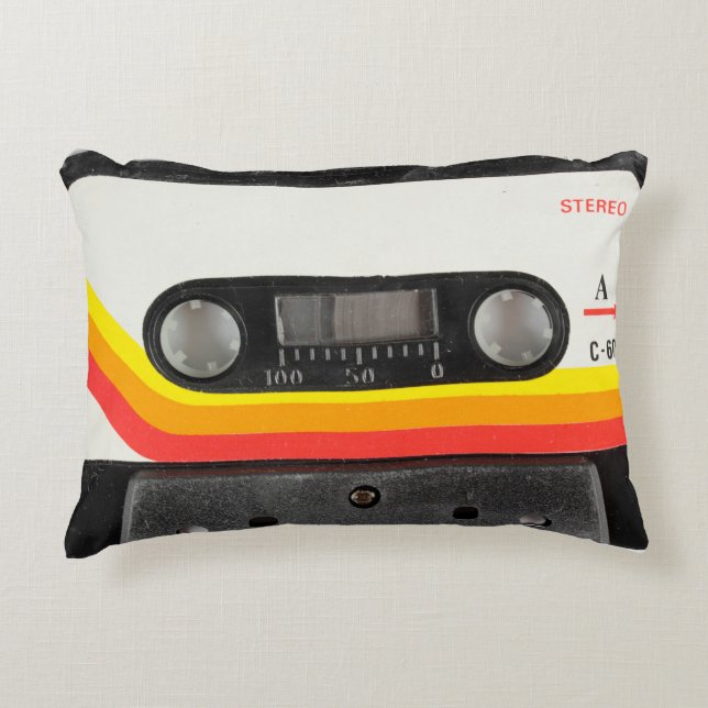 Music cassette accent pillow (Front)