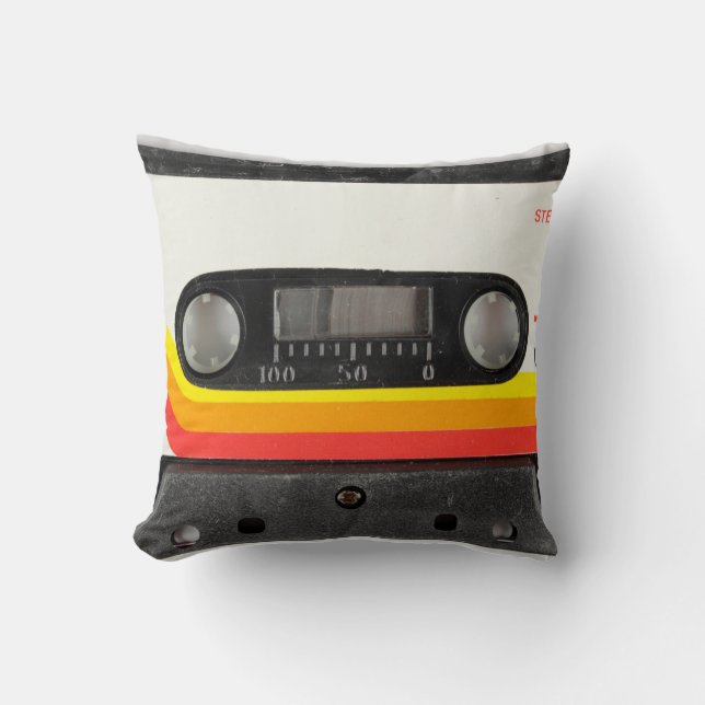 Music cassette throw pillow (Front)