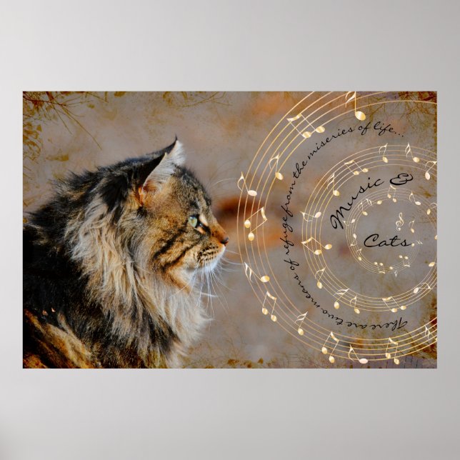 Music & Cats Fine Art Print (Front)