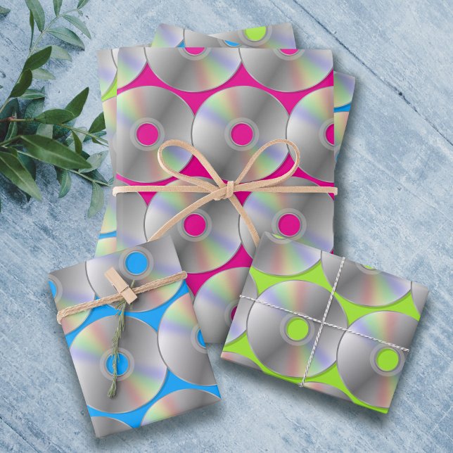 Music CD Pattern Wrapping Paper Sheets (Creator Uploaded)