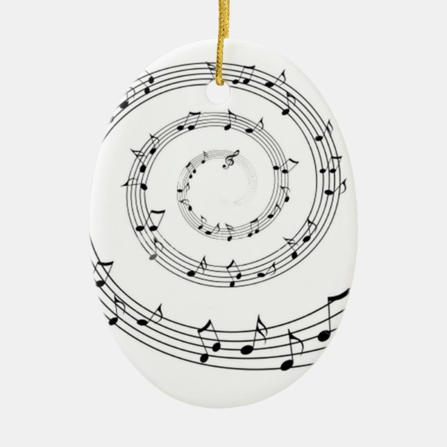 Music Ceramic Ornament (Front)