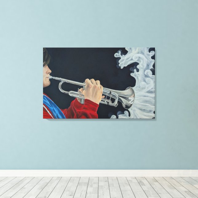 Music Challenges the Darkness Canvas Print (Insitu(Wood Floor))