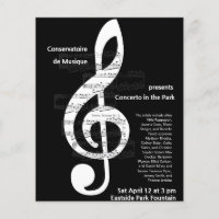 Music Choir Concert Treble Clef Promotional Poster