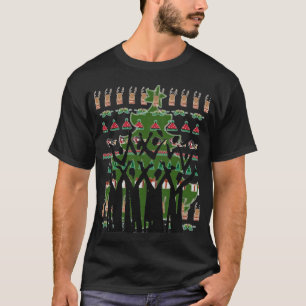 Music Choir Red Green Christmas Tree T-Shirt