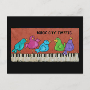 music city tweets postcard