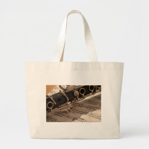 Music Clarinets Musical Notes Destiny Dance Fun Large Tote Bag